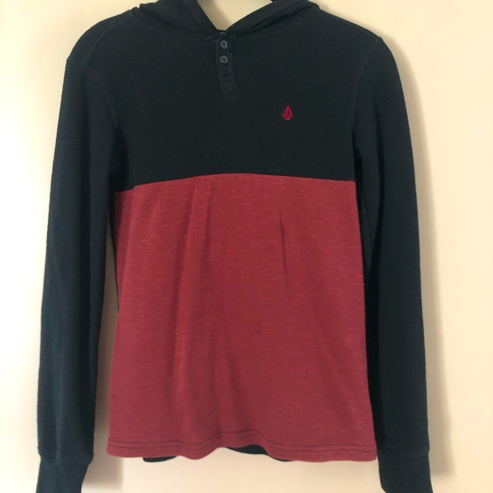 Volcom boys hooded thermal shirt size S (8)